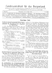 Landesamtsblatt für das Burgenland 19240422 Seite: 1