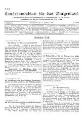 Landesamtsblatt für das Burgenland 19260210 Seite: 1