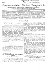 Landesamtsblatt für das Burgenland 19260421 Seite: 1