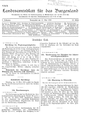 Landesamtsblatt für das Burgenland 19260512 Seite: 1