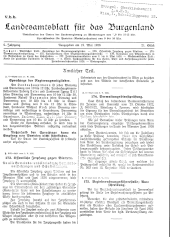 Landesamtsblatt für das Burgenland 19260519 Seite: 1