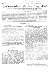 Landesamtsblatt für das Burgenland 19260526 Seite: 1