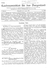 Landesamtsblatt für das Burgenland 19260609 Seite: 1