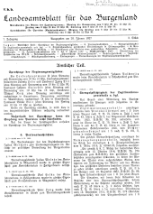 Landesamtsblatt für das Burgenland 19270120 Seite: 1