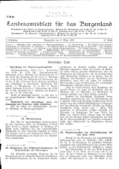 Landesamtsblatt für das Burgenland 19280308 Seite: 1