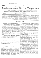 Landesamtsblatt für das Burgenland 19280426 Seite: 1