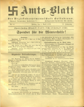 Amtsblatt der Bezirkshauptmannschaft Hollabrunn 19380401 Seite: 1