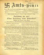 Amtsblatt der Bezirkshauptmannschaft Hollabrunn 19381014 Seite: 1