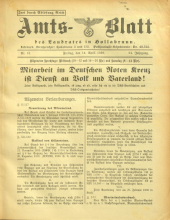 Amtsblatt der Bezirkshauptmannschaft Hollabrunn 19390414 Seite: 1