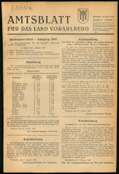 Amtsblatt für das Land Vorarlberg