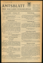 Amtsblatt für das Land Vorarlberg