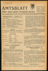 Amtsblatt für das Land Vorarlberg