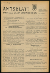 Amtsblatt für das Land Vorarlberg