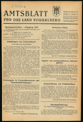 Amtsblatt für das Land Vorarlberg