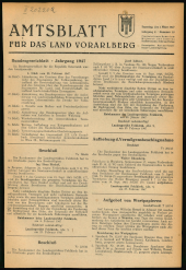 Amtsblatt für das Land Vorarlberg