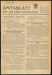 Amtsblatt für das Land Vorarlberg