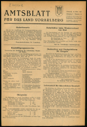 Amtsblatt für das Land Vorarlberg