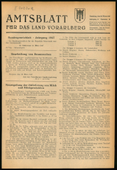 Amtsblatt für das Land Vorarlberg