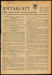 Amtsblatt für das Land Vorarlberg