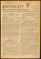 Amtsblatt für das Land Vorarlberg