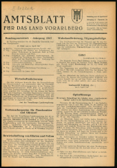 Amtsblatt für das Land Vorarlberg