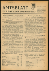 Amtsblatt für das Land Vorarlberg