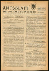 Amtsblatt für das Land Vorarlberg