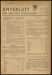 Amtsblatt für das Land Vorarlberg