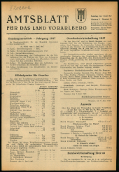 Amtsblatt für das Land Vorarlberg