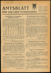 Amtsblatt für das Land Vorarlberg