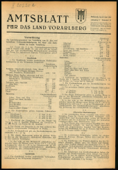 Amtsblatt für das Land Vorarlberg