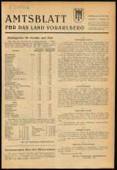 Amtsblatt für das Land Vorarlberg