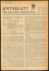 Amtsblatt für das Land Vorarlberg