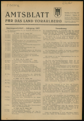 Amtsblatt für das Land Vorarlberg