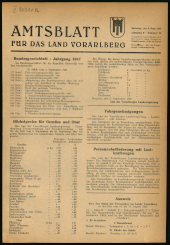 Amtsblatt für das Land Vorarlberg