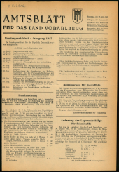 Amtsblatt für das Land Vorarlberg