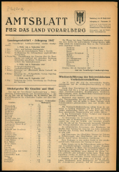 Amtsblatt für das Land Vorarlberg