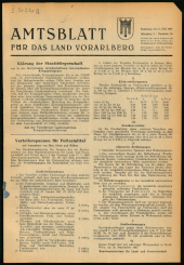 Amtsblatt für das Land Vorarlberg