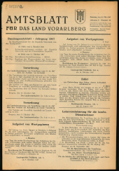 Amtsblatt für das Land Vorarlberg