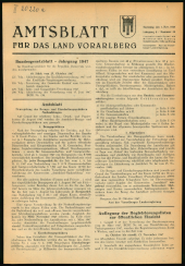 Amtsblatt für das Land Vorarlberg