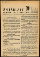 Amtsblatt für das Land Vorarlberg