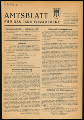 Amtsblatt für das Land Vorarlberg 19471108 Seite: 1