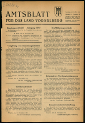 Amtsblatt für das Land Vorarlberg