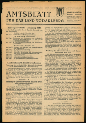 Amtsblatt für das Land Vorarlberg