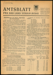 Amtsblatt für das Land Vorarlberg