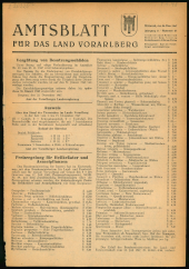 Amtsblatt für das Land Vorarlberg