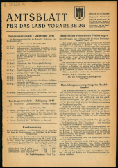 Amtsblatt für das Land Vorarlberg