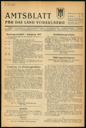 Amtsblatt für das Land Vorarlberg 19480107 Seite: 1