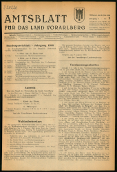 Amtsblatt für das Land Vorarlberg