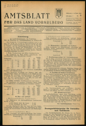 Amtsblatt für das Land Vorarlberg